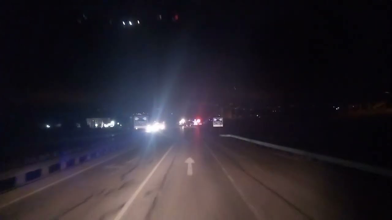 Night Highway Drive POV | City Lights & Dark Roads (25 Min)