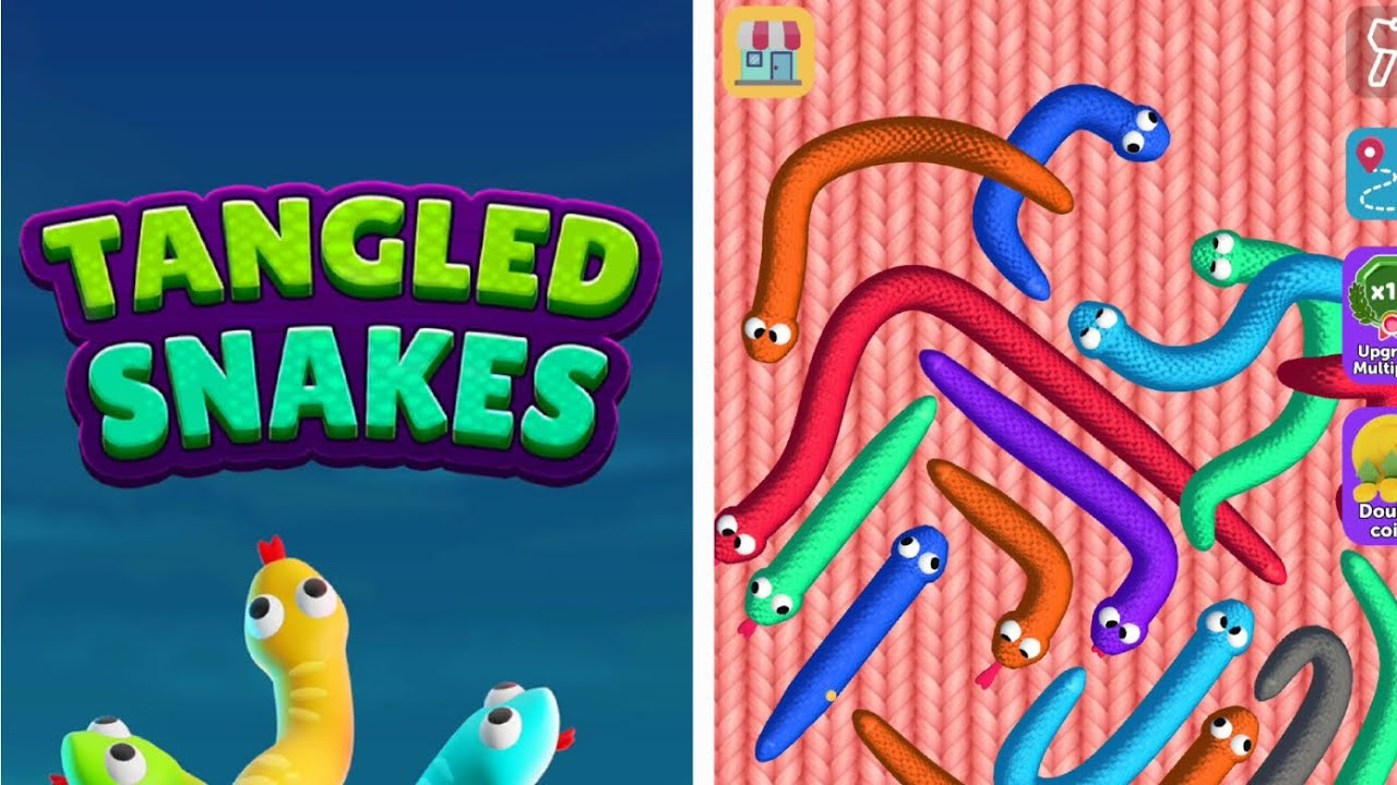Tangled Snakes gameplay levels 213-222 - YouTube