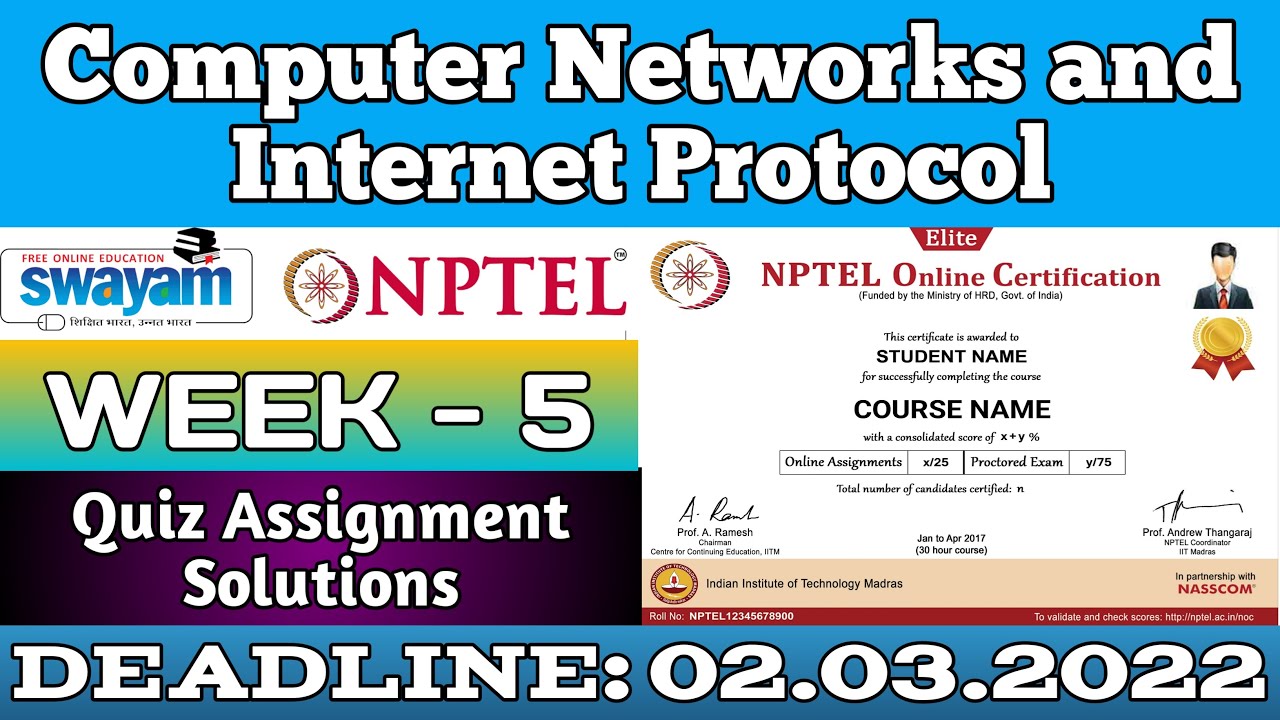 nptel week 5 assignment answers 2022