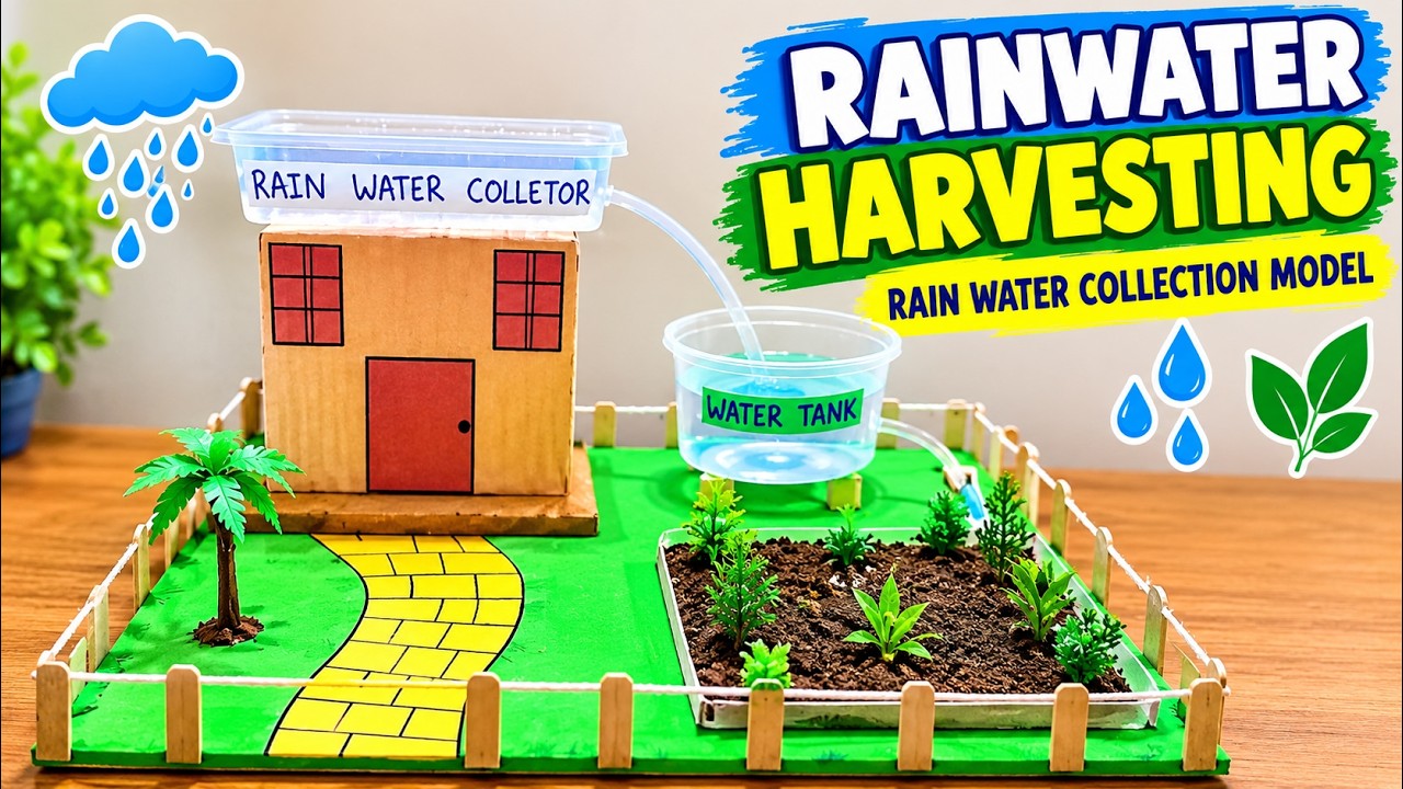 Water Science Model Rainwater Harvesting Model | Best Science Project for School | Rain ...
