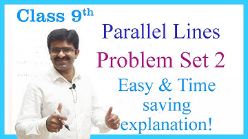 Problem Set 2  Parallel Lines - Class 9 Math 2- Maharashtra SSC Board