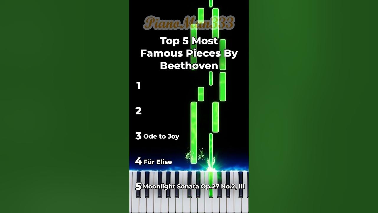 Top 5 Famous Beethoven Music!🤩 #piano #beethoven #sonata #classicalmusic