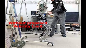 Biped Robot Position Control with Stability Based Ground Reaction Force and Velocity Constraints‬
