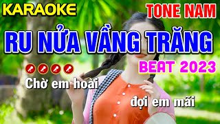 ✔RU NỬA VẦNG TRĂNG Karaoke Tone Nam ( BEAT 2023 ) - Tình Trần Organ