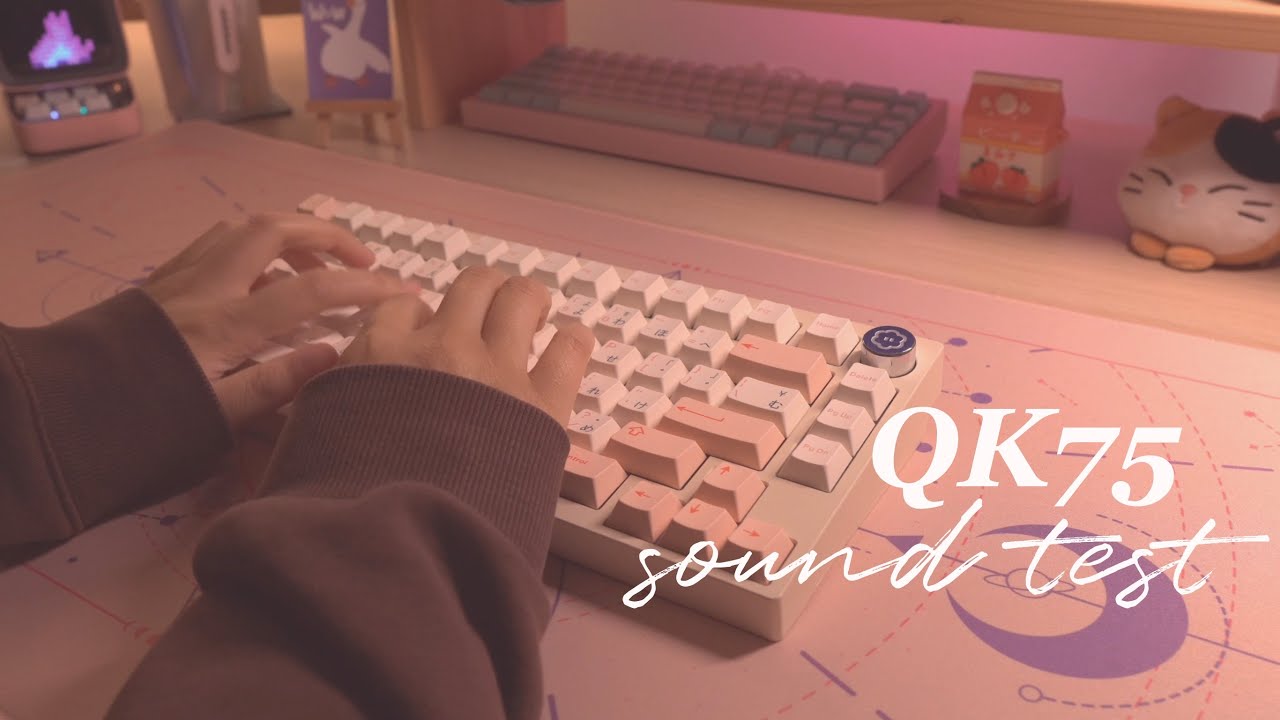 QK75 Milky White | Sound Tests | PC, POM, Plateless ☁ - YouTube