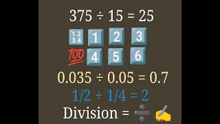 Mastering Division: Whole Numbers, Decimals, Fractions (No Calculator).