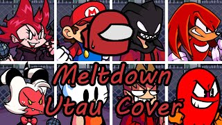 Meltdown but Every Turn a Different Character Sings (FNF Meltdown but Everyone) - [UTAU Cover] Resimi