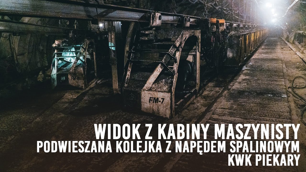 Przejazd górniczą podwieszaną kolejką