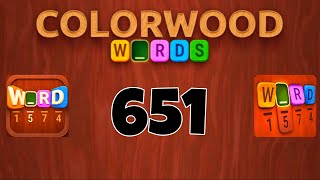 COLORWOOD WORDS Cryptogram level 651