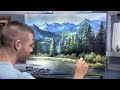 Evergreen Forest & Large Mountain | Paint with Kevin ®