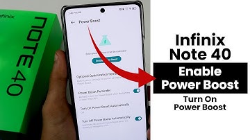 Enable Power Boost In Infinix Note 40 | Turn On Power Boost