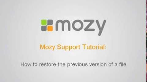How to restore a previous version of a file (MozyHome)