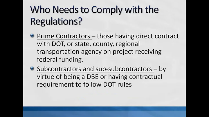 The DOT's Disadvantaged Business Enterprise Program