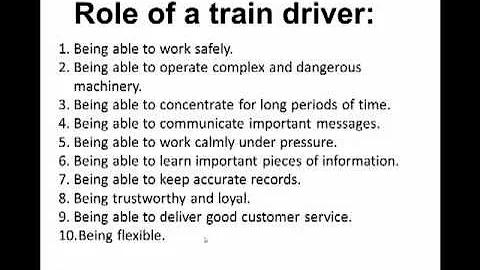 Train Driver Interview Questions (Structured and Managers Interviews)