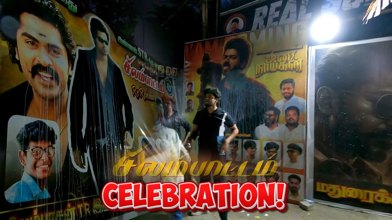 🔴 STR Fans do Paalabishekam forThalapathy | Silambattam Celebration Madurai
