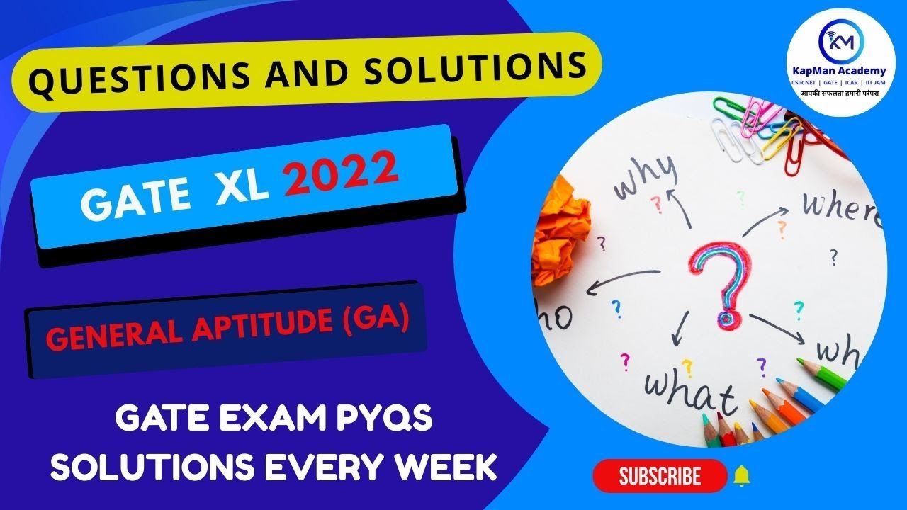 Gate Xl Question Pattern GATE General Aptitude 2022 Solved | 2022 Question Paper Solutions ...