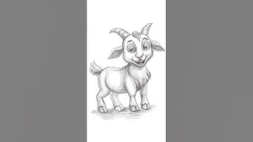 How to Draw a Cute Goat Step by Step 🐐 | Easy Drawing Tutorial for Beginners