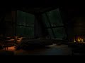 Rainy Night & Peaceful Moment 🌧️ Heavy Rain and Thunder Sounds by the Fireplace 🔥