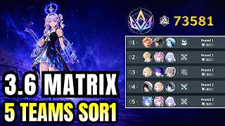 Full NEW 3.6 ENDSTATE MATRIX vs 5 S0R1 Teams | Wuthering Waves News