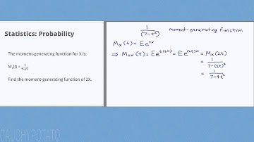 Statistics Probability 13: Simple Moment Generating Function Example