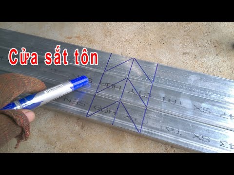 Tự hàn cửa sắt tôn đơn giản