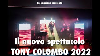 Spiegazione completa del nuovo spettacolo TONY COLOMBO LIVE 2022 per le cerimonie.