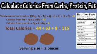 How To Calculate Calories From Carbohydrates, Protein And Fats From A Nutrition Label Explained screenshot 1