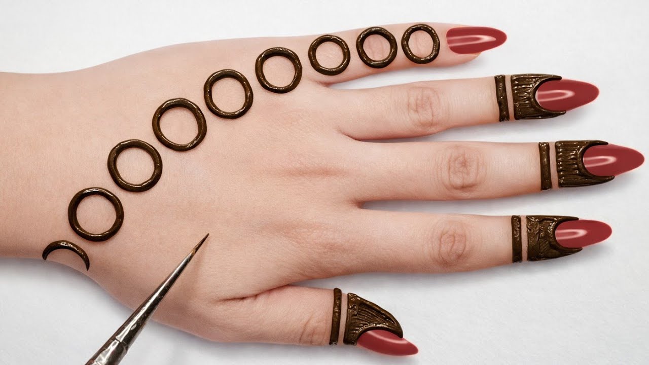 Very Easy stylish Mehndi design trick for beginners| Mehandi ka design backhand| Mehndi design 2026