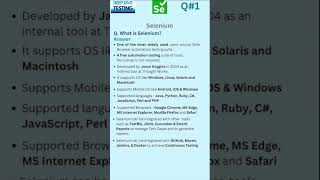 What is Selenium in Automation Testing  #selenium #seleniumtraining #automationtesting