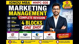 MMPC-006 Marketing Management | Complete Revision in One Shot | All 4 Blocks | IGNOU MBA Exam