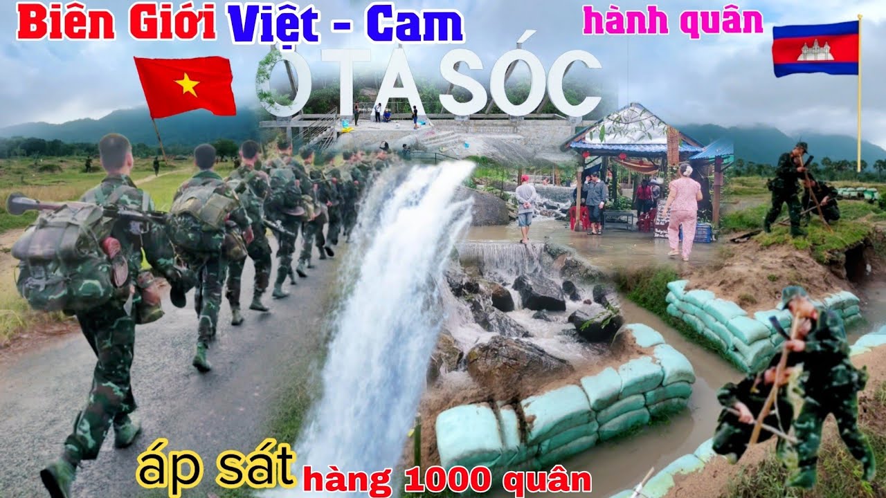 Nhiều bộ đội Việt Nam hành quân, về biên giới Campuchia phát hiện con suối cực đẹp