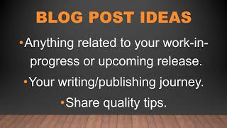 Blogging for Writers: A PowerPoint Presentation