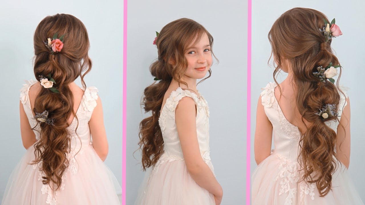 Flower Girl Hairstyles: 33 Trendy Looks [2024 Guide] | Flower girl  hairstyles, Kids hairstyles for wedding, Girls updo hairstyles