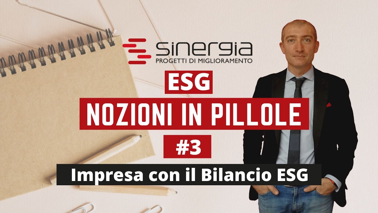 Nozioni in pillole 3: Che cosa si intende per un'azienda con il Bilancio ESG?