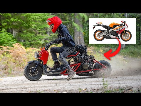 180HP Scooter is Finished! CBR 1000 Honda Ruckus REPSOL Edition!