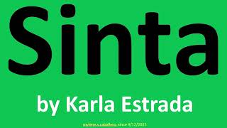 Sinta by Karla Estrada (Lyrics)