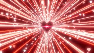 【With BGM】❤Cute red heart tunnel motion graphics❤