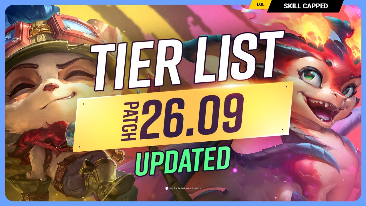 NEW UPDATED TIER LIST for PATCH 26.09! - League of Legends