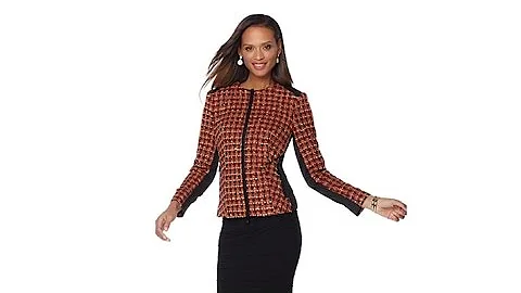 From the Set by Daniel Lawson Colorblock Tweed Jac...