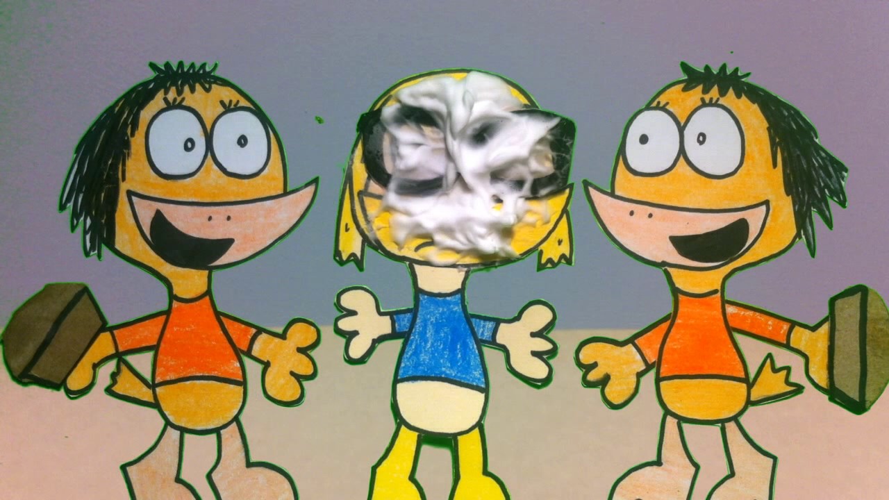 'Pie In The Face' cartoons with Robin and Cheesy (double vision) a