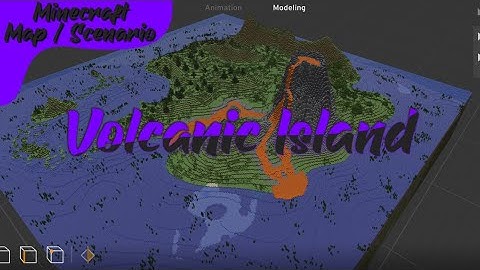Volcanic Island | Minecraft Map | obj | Prisma3D