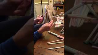 Cycle 2 week 20 science experiment straw bridge