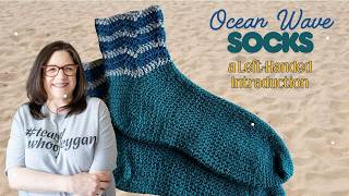 How to Crochet the Toe for Ocean Waves Socks | Left-Handed