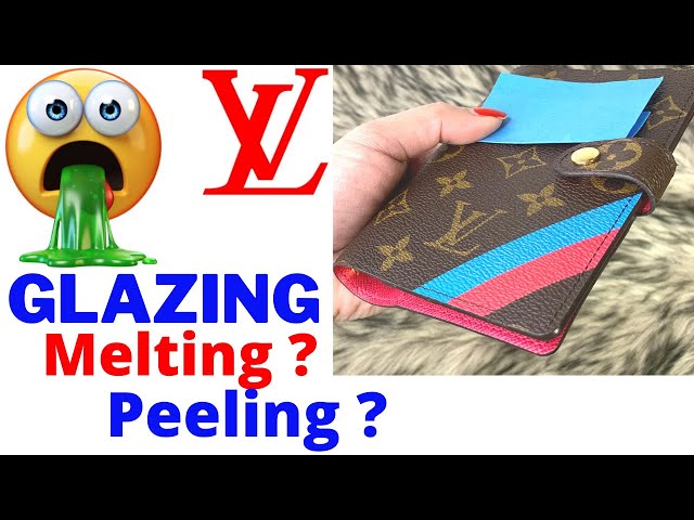 LOUIS VUITTON AGENDA MELTED GLAZING , PEELING ,POOR QUALITY, WHAT