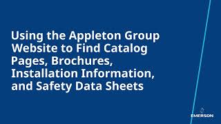 Appleton Website Navigation for Product Documents
