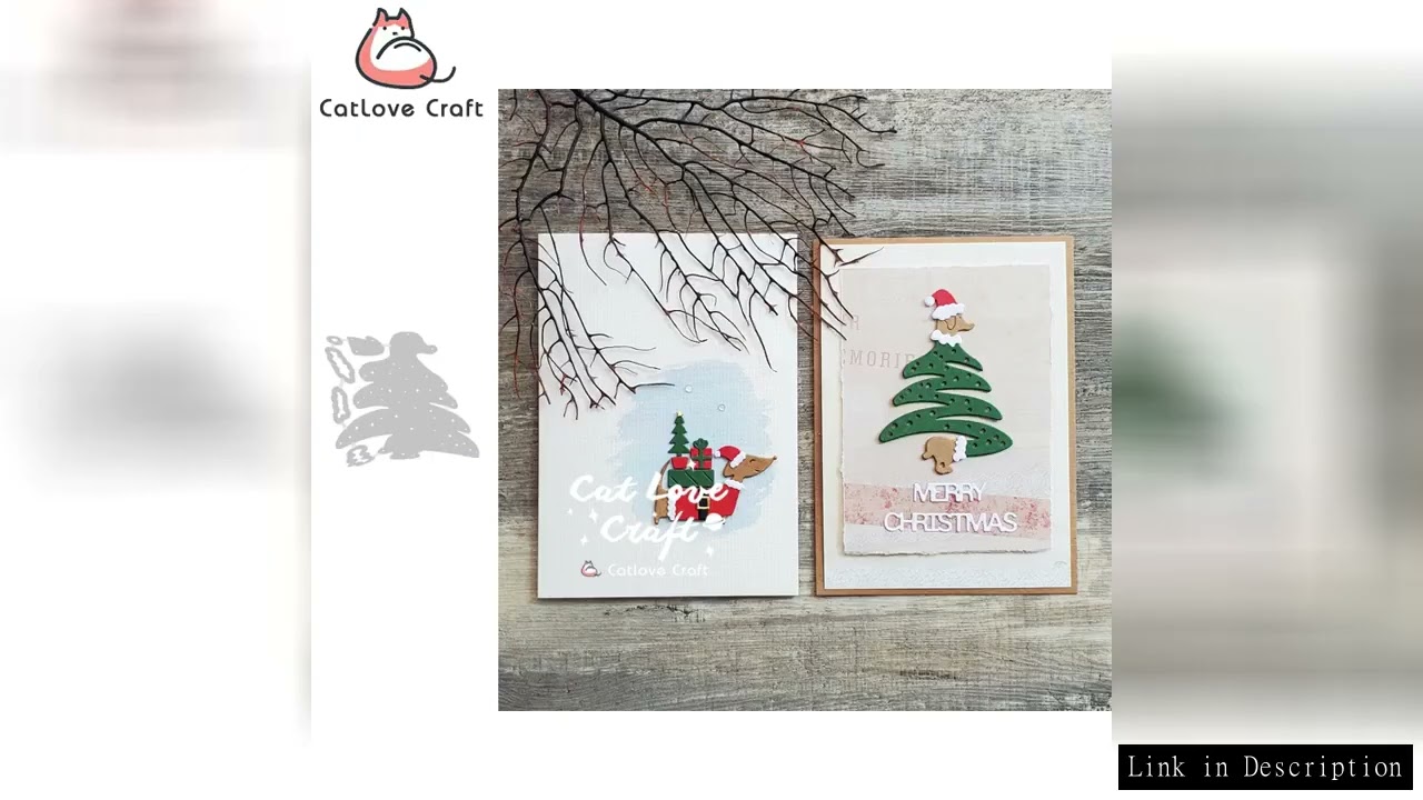 Catlove Christmas Sausage Dog Metal Cutting Dies Scrapbooking Mold Stencil Die Cuts Card Making DIY