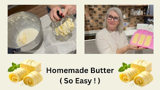 Download Lagu How to Make Homemade Butter (And Freeze It Properly) 🧈#homemade #homemadebutter #recipe  MP3