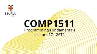 COMP(1511|1911) Week 10 Lecture 1