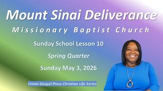 Sunday School Overview - Sunday May 3, 2026 (UGP)