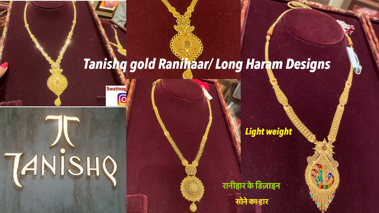 Tanishq Ranihaar / Long haram Gold Necklace Designs with Price ...